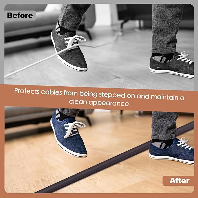 Floor Cord Cover for Wires on Floor Self Adhesive Cord Hider Floor Cable - Image 4