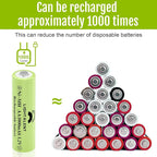 Lightalent Ni-MH AA Rechargeable Batteries, Double A High Capacity 1.2V - Image 6