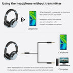 Wireless Bluetooth Headphone Over Ear, 3.5mm Audio Device, Wired and Wireless - Image 2