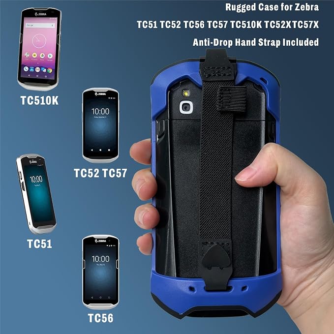 Case for Zebra TC51 TC510K TC52 TC52X TC56 TC57 TC57X TC520 TC520K – Rugged - Image 2