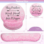 Mouse Pad with Wrist Rest Set Pink, 3-in-1 Wrist Support Mousepad Set, Gaming - Image 6