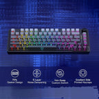 Redragon K673 GB 75% Wireless Gasket RGB Gaming Keyboard, 3-Modes 81 Keys PBT - Image 2