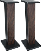 Rockville Pair RHT28D 28" Bookshelf Speaker Stands, Dark Wood Grain, 60 lbs - Image 4
