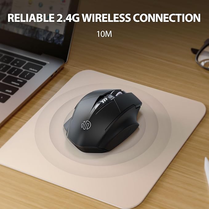 INPHIC Wireless Mouse Rechargeable, Upgraded Visible Battery, 2400 DPI - Image 2