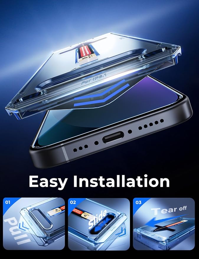 MAGIC JOHN 2 Pack for iPhone 13/14& iPhone 13 Pro 6.1 inch Tempered Glass - Image 3