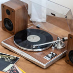 KORUS Record Player with External Speakers, Belt-Drive Turntable 2-Speed - Image 6