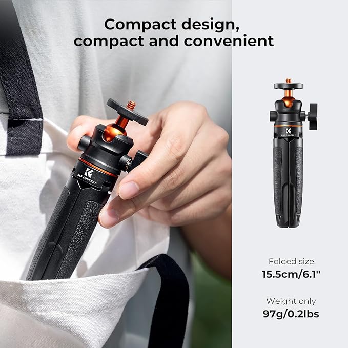 K&F Concept Selfie Stick Tripod, 360 Degree Rotation Mini Phone Stand - Image 5