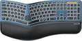 ProtoArc Backlit Bluetooth Ergonomic Keyboard, EK01 Plus Full Size Wireless by ProtoArc