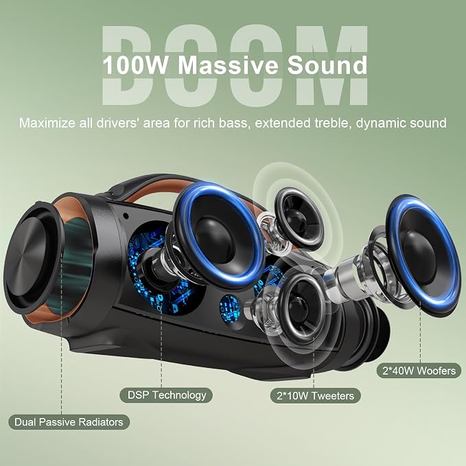 DOSS Extreme Boom+ Loud Bluetooth Speaker - Image 2