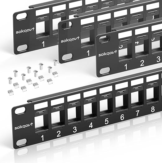 24 Port Blank Keystone Patch Panel by Unknown