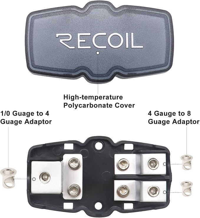 Recoil MFH12 2 Way Mini-ANL Fused Distribution Block, 1 X 0/2/4 Gauge in / 2 X - Image 3