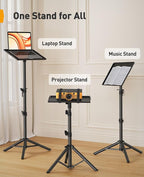 Perlegear Projector Stand Tripod, Portable Tall Projector Stand 90°Tilt - Image 5