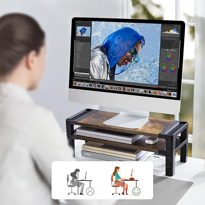 HUANUO Monitor Stand Computer Riser, Monitor Stand - Image 6