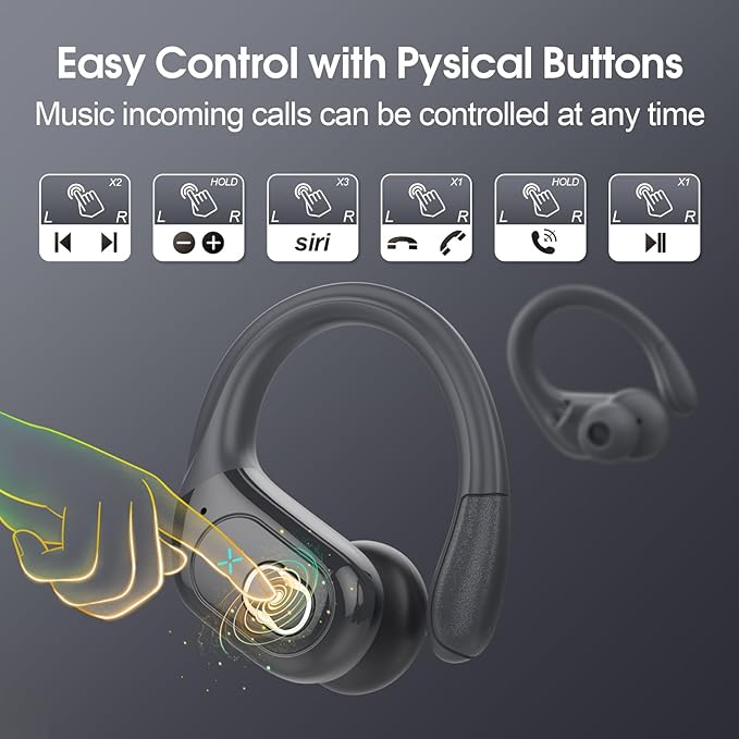 Wireless Earbuds 75hrs Bluetooth 5.4 Headphone Sport, 2026 Bluetooth Earbuds - Image 7
