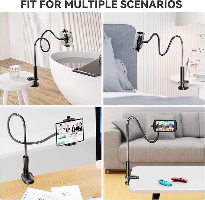 KDD Gooseneck Tablet Stand, 360° Adjustable Phone & iPad Holder - Image 8