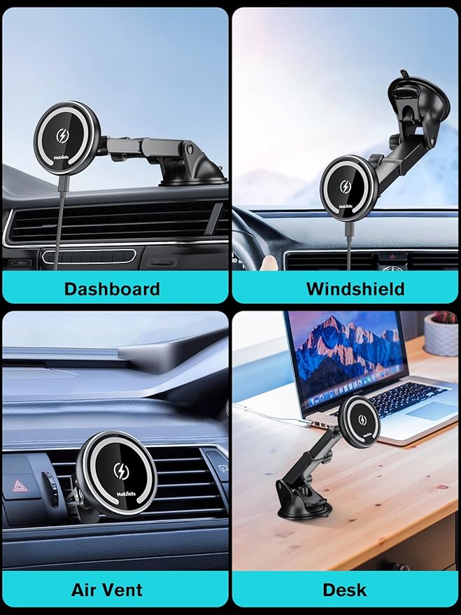 for Magnetic Magsafe Car Mount Charger, Wireless Car Charger - Image 5