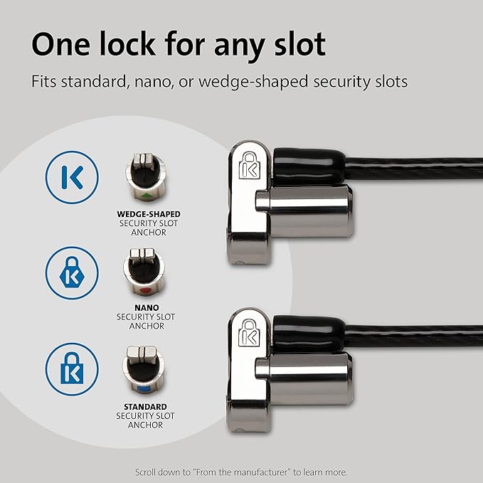 Kensington Universal 3-in-1 Keyed Cable Lock - Image 3