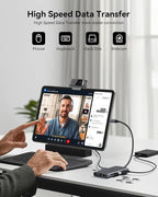 USB C Docking Station Dual Monitor 15 in 1 Laptop Docking Station Triple Display - Image 7
