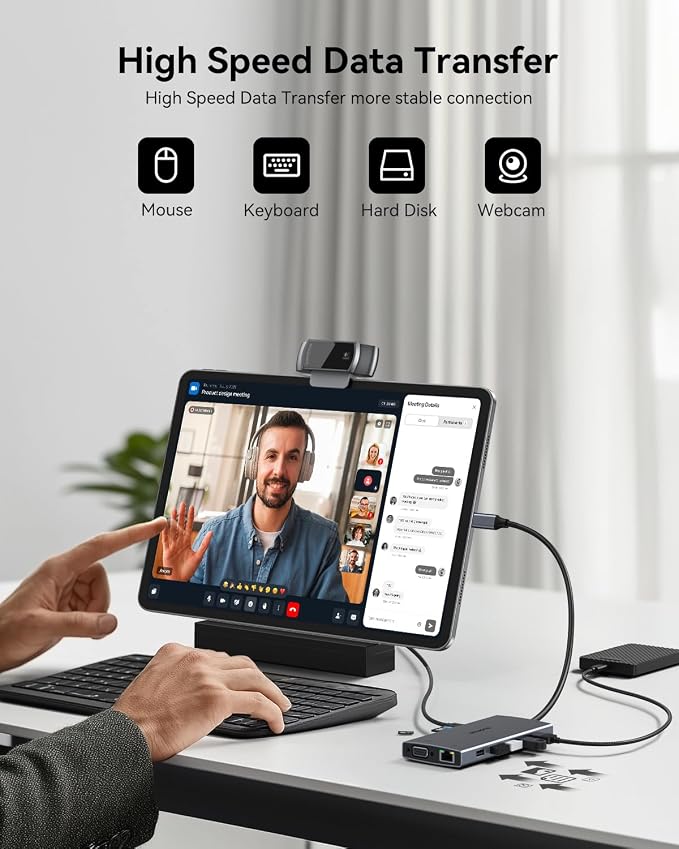 USB C Docking Station Dual Monitor 15 in 1 Laptop Docking Station Triple Display - Image 7