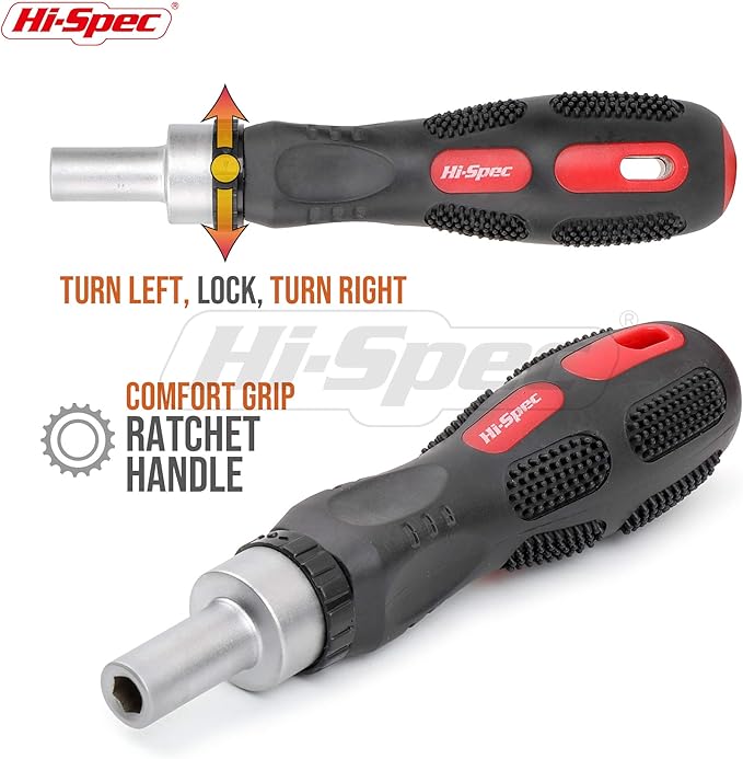 Hi-Spec 101pc Multi Bits Screwdriver & Ratcheting Handle Tool Set Kit. Complete - Image 4