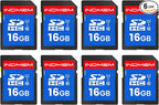 INDMEM SD Card 16GB, 8 Packs Class 10 16GB Flash Memory Card MLC Standard by READYXIO