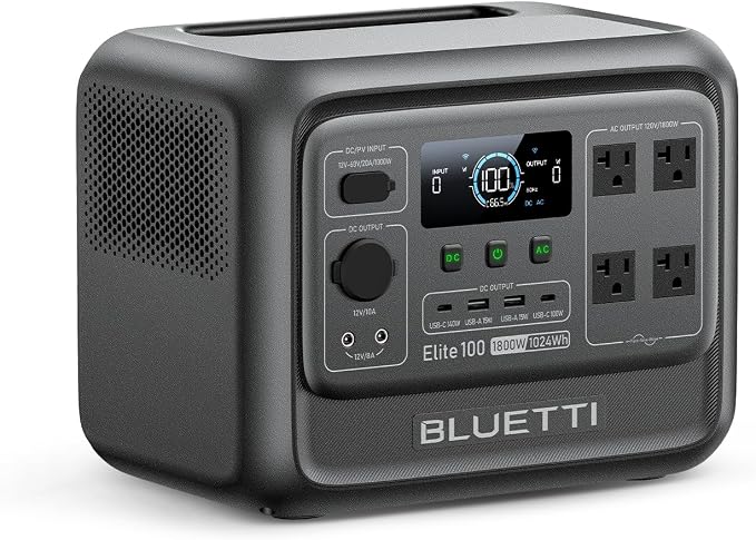 BLUETTI Elite 100 V2 Portable Power Station, 1024Wh LiFePO4 Battery Backup w/ 4 by BLUETTI