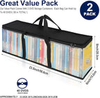CCidea DVD Storage Bags Set of 2, Stackable DVD/CD/Blu Ray Storage Cases - Image 3