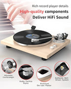 Turntable Record Player Wireless Output Carbon Fiber Tonearm Vinyl Player - Image 3