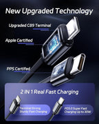DreamBee Retractable Car Charger, 66W 4 in 1 Super Fast Charge Car Phone Charger - Image 3