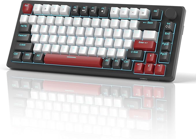 MageGee 75% Mechanical Gaming Keyboard, Compact Blue Backlit Wired Gaming by MageGee