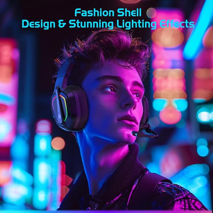 FC200 Wireless Gaming Headset for PS5, PS4-2.4GHz USB Foldable Headphones - Image 8