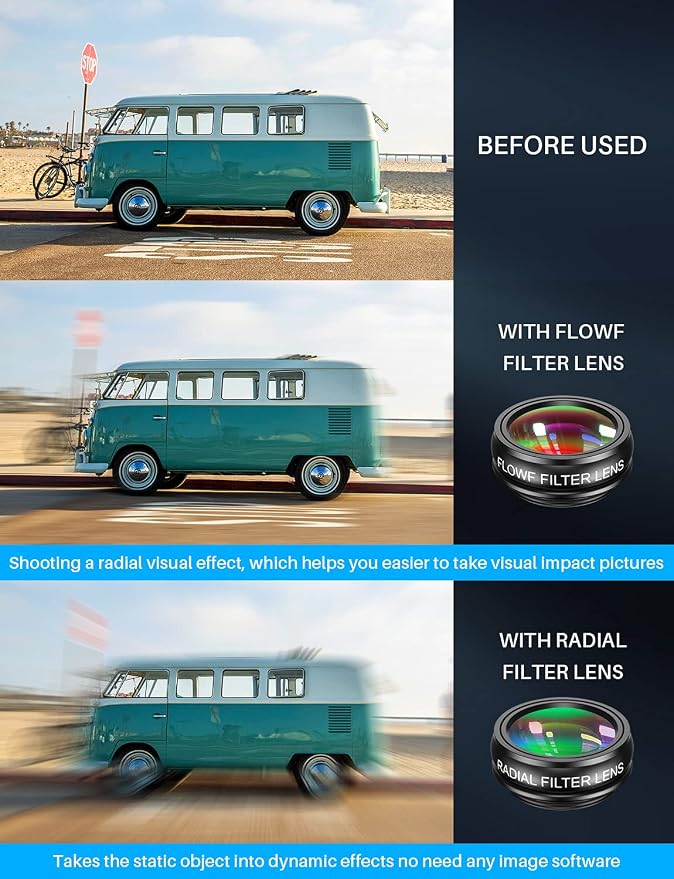 10 in 1 Cell Phone Camera Lens Kit, Wide Angle Lens & Macro Lens+Fisheye - Image 4
