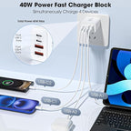 USB C Charger Block, 2 Pack 40W 4-Port iPhone Charger Fast Charging Multiport - Image 2
