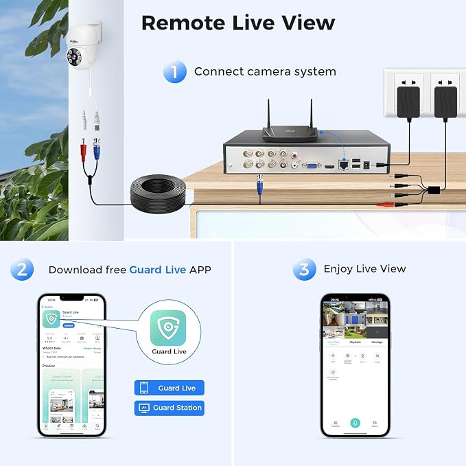 Hiseeu 3K Outdoor Wired Security Camera System - Image 7