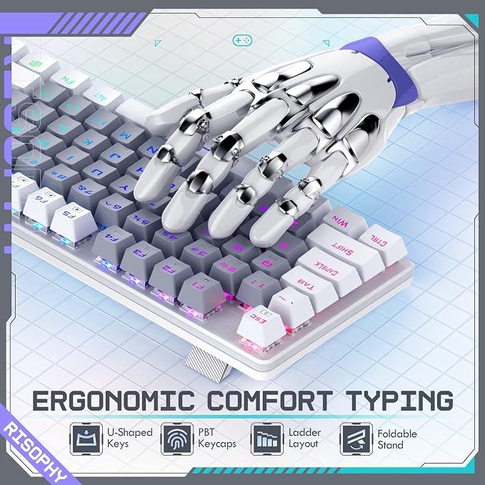 Wireless Mechanical Keyboard, Triple Mode 2.4G/USB-C/Bluetooth Gaming Keyboard - Image 7