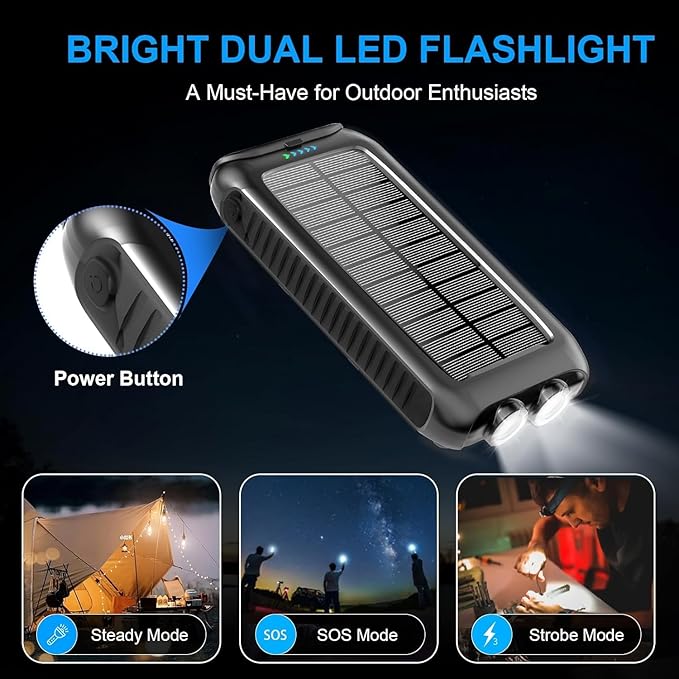 Solar-Charger-Power-Bank-49800mAh Portable Solar Phone Charger - Image 3