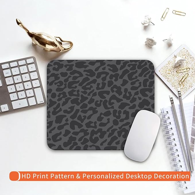 Square Mouse Pad Black Leopard, Personalized Premium-Textured Custom Mouse Mat - Image 6