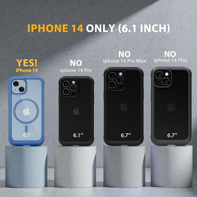 Miracase Magnetic for iPhone 14 Case 6.1", Full-Body Protective Bumper 14 Phone - Image 7