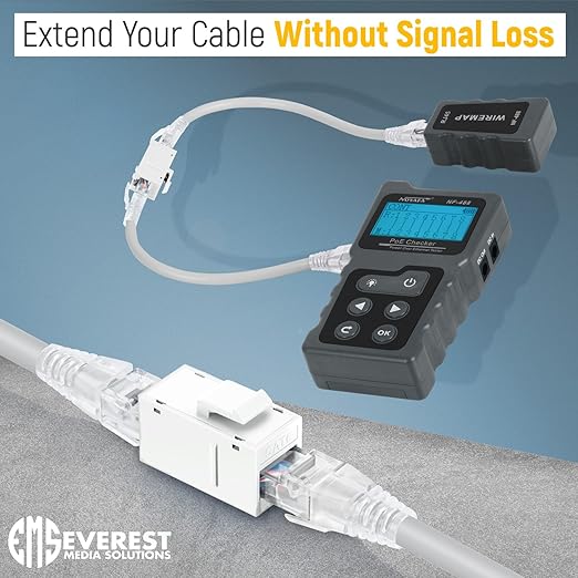 Everest Cat6 RJ45 Keystone Coupler in White - Image 4