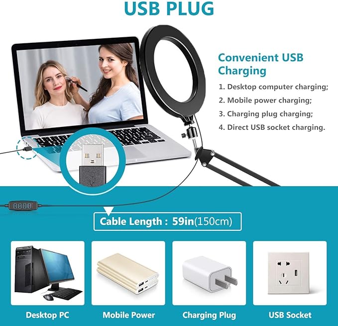 Kiyo pro Webcam Ring Light Wall Holder, Kiyo Pro, Kiyo X Webcams Black - Image 8