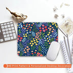 Square Mouse Pad Flowers, Personalized Premium-Textured Custom Mouse Mat Design - Image 6