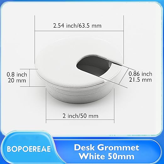 Desk Grommet 2", Desk Cord Hole Cover, Cable Grommet ABS Plastic, Desk Hole - Image 8