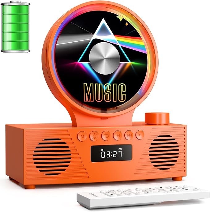 Retro Portable CD Player for Home Decor, CD Player by ROADOM