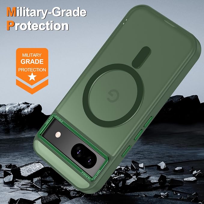 Magnetic for Google Pixel 8a Case, Shockproof Slim Translucent Matte Anti-Slip - Image 6