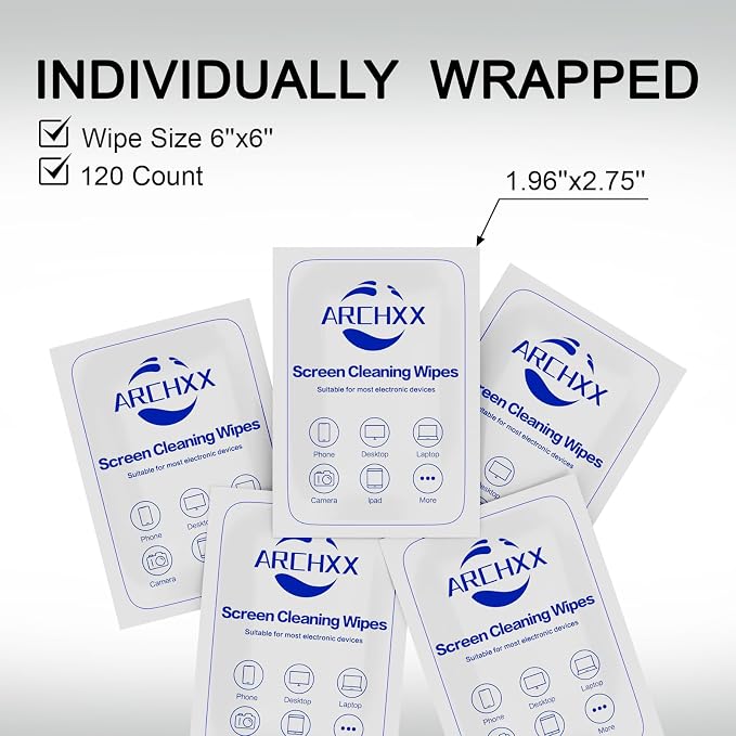 Screen Wipes for Electronics, Car Screen Cleaner, Lens Wipes Individually - Image 8
