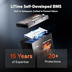 LiTime 12V 100Ah Xtra-Mini Bluetooth Small LiFePO4 Battery - Image 6