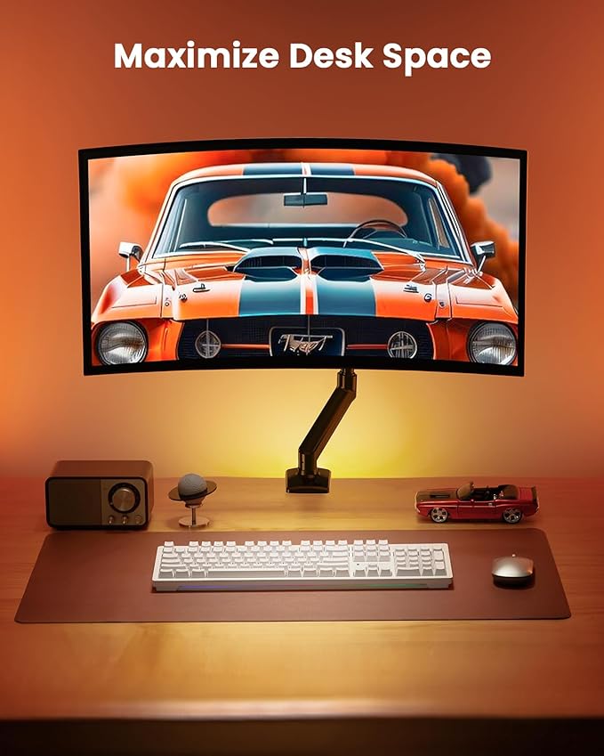 ErGear Single Monitor Arm for 13-36 inch Screens, Adjustable Gas Spring Monitor - Image 6