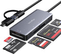 SD Card Reader, Aluminum 5in1 USB USB-C to SD Micro SD MS CF XD Card Reader by ZIYUETEK