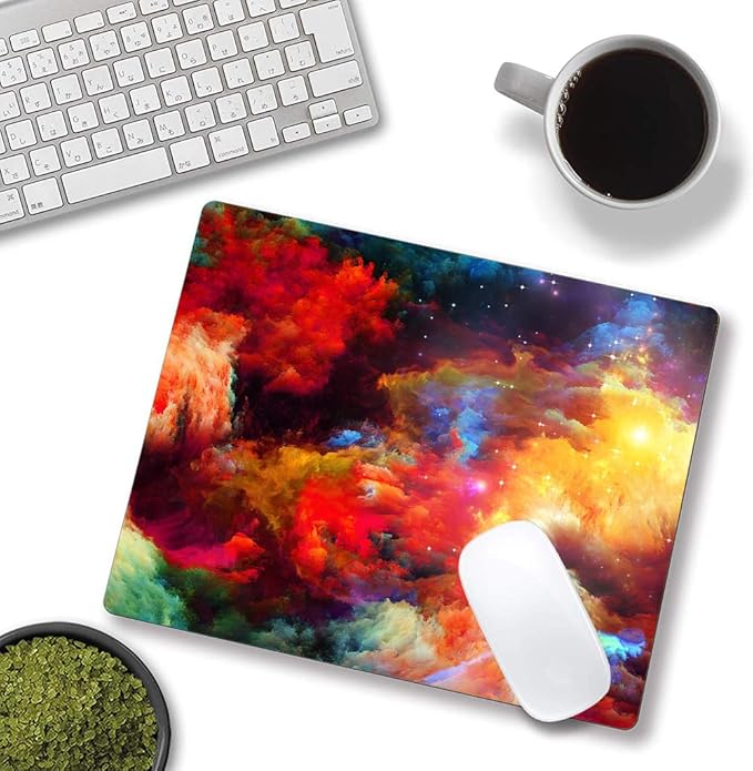 Colorful Galaxy Clouds Mouse Pad, Gaming Non-Slip Rubber Base Mouse Pads - Image 4