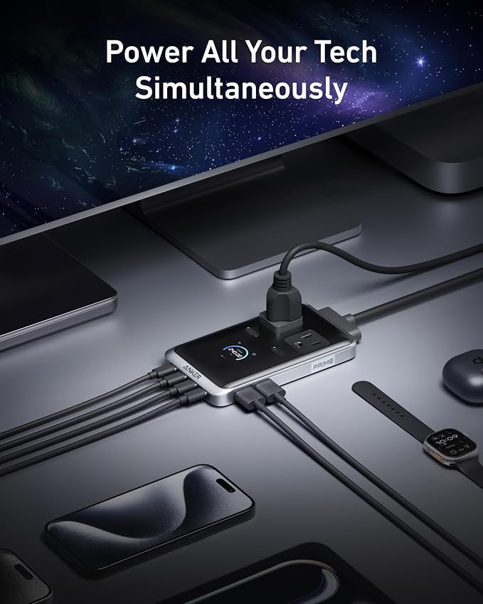 Anker Prime Charging Station, 240W 8-in-1 USB C Power Strip, 5 ft Detachable - Image 3
